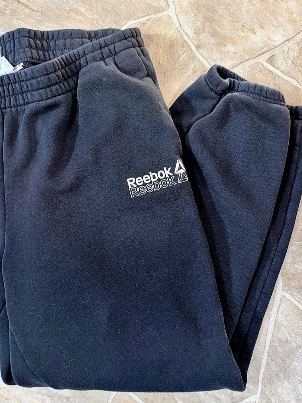 Reebok High Rise Fleece Sweatpants Black XL